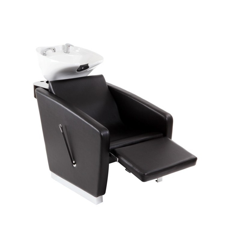 Black hydraulic salon chair